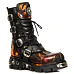 NEW ROCK Flame Boots (591-S1) Black-Orange Černá Oranžová 36
