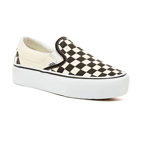VANS UA CLASSIC SLIP-ON PLATFORM Blk WhtCh Černá 40